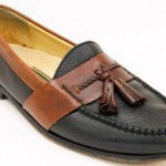 Cole Haan Two Tone Black/Brown Leather Slip On Tassel Loafers/Shoes Men’s 10.5 D