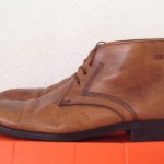HUGO BOSS Men’s CHUKKA LEATHER BROWN DRESS SHOES BOOTS sz 12