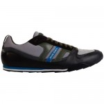 Diesel Mens Gunner Gray Black Casual Leather Lace Up Sneakers Shoes