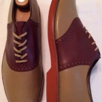 Men’s Cole Haan Derby Saddle Oxford Tan Brown Leather Sz 13 Made In Usa Red Sole