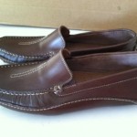 Clarks Mansell Mens Dark Brown Loafers Moc Leather Driving Mocs Shoes 9.5 NEW