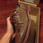 Cole Haan Air Franklin wingtips leather oxfords waxed suede 7