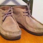 Men’s Clarks Originals Wallabees Sand Suede Leather Boots Size 9 M