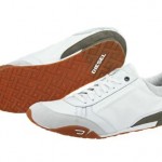 Diesel Take 00YD14-PS719-H4112 White Leather Nylon Casual Shoes 9 Men *NO BOX