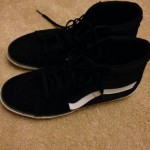 Vans High Tops Sk8 Hi Black Mint Green Accent Mens 11 Excellent codition Suede