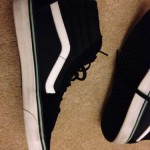 Vans High Tops Sk8 Hi Black Mint Green Accent Mens 11 Excellent codition Suede