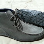 Cole Haan Tucker Wallaby NEW charcoal grey suede mens boots 12 M
