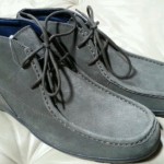 Cole Haan Tucker Wallaby NEW charcoal grey suede mens boots 12 M