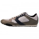 Diesel Mens Dynamykal White Gray Casual Leather Lace Up Sneakers Shoes