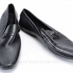 Hugo Boss 50161336 L9.5 R9 black leather Moc Loafer slip on shoe New MISMATE