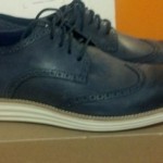 NEW Cole Haan LUNARGRAND WINGTIP IVORY/BLUE LEATHER Shoes size 12
