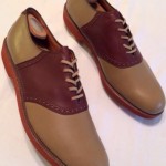 Men’s Cole Haan Derby Saddle Oxford Tan Brown Leather Sz 13 Made In Usa Red Sole