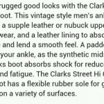 Clarks Men’s Goretex boot size 10.5 M