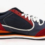 New DIESEL Aramis Red Blue Orange Suede Running Sneaker Shoe Casual Retro sz 10