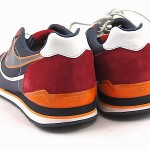 New DIESEL Aramis Red Blue Orange Suede Running Sneaker Shoe Casual Retro sz 10