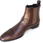 NIB Hugo Boss Metran Ankle Boot in Medium Brown