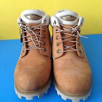 MEN’S TIMBERLAND LEATHER ANKLE BOOTS TAN WHEAT SZ 10.5 M COLLAR