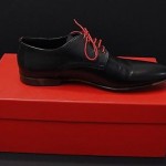 HUGO BOSS Parsio Lace-up Contrast Lace-up Black Leather Shoes sz 8 NEW NWB