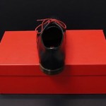 HUGO BOSS Parsio Lace-up Contrast Lace-up Black Leather Shoes sz 8 NEW NWB
