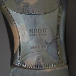 HUGO BOSS Parsio Lace-up Contrast Lace-up Black Leather Shoes sz 8 NEW NWB