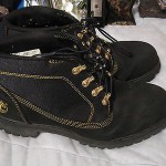 TIMBERLAND BLACK WATERPROOF NUBUCK CASUAL BOOTS SHOE CAMP HIKE WINTER  SZ 10.5