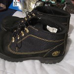 TIMBERLAND BLACK WATERPROOF NUBUCK CASUAL BOOTS SHOE CAMP HIKE WINTER  SZ 10.5