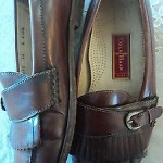 COLE HAAN CITY MENS SIE 11 D BROWN LEATHER KILTIE LOAFERS SIZE 11D SHOES