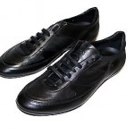 $275 Hugo Boss ‘Spadio’ Size 10 (43 EU) Leather Fashion Sneaker Shoes in Black