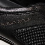$275 Hugo Boss ‘Spadio’ Size 10 (43 EU) Leather Fashion Sneaker Shoes in Black
