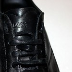 $275 Hugo Boss ‘Spadio’ Size 10 (43 EU) Leather Fashion Sneaker Shoes in Black