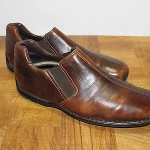 COLE HAAN Zeno Brown Distressed Leather Slip On Loafers Shoes Men’s 11.5 M