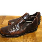 COLE HAAN Zeno Brown Distressed Leather Slip On Loafers Shoes Men’s 11.5 M