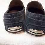 Hugo Boss Drefinno blue suede driving shoes size 10 US