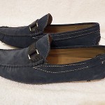 Hugo Boss Drefinno blue suede driving shoes size 10 US
