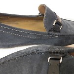 Hugo Boss Drefinno blue suede driving shoes size 10 US