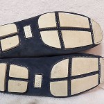Hugo Boss Drefinno blue suede driving shoes size 10 US