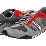 Diesel Men’s Shoes Gunner Gunmetal/Frost Grey/Red Sneakers