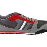 Diesel Men’s Shoes Gunner Gunmetal/Frost Grey/Red Sneakers