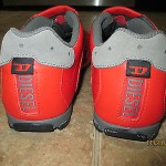 Men’s red Diesel Zap 1 leather athletic shoes US 9 EU 42