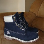 Mens Timberland Genuine Leather Boots – Size 10 Navy Blue Suede
