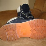 Mens Timberland Genuine Leather Boots – Size 10 Navy Blue Suede