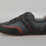 Hugo Boss Men’s Sneakers Stiven US Charcoal Black Red [50250296-010]