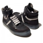 $325 NEW Hugo Boss Mid Sneakers Black Mens Boots 10 43 Leather Shoes 10.5 43.5