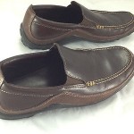 mens COLE HAAN Dark Brown Leather Loafers, sz 8.5M