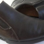 COLE HAAN  NIKE AIR MENS SIZE 10M BLACK LEATHER SLIP ON SHOES