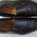 COLE HAAN  NIKE AIR MENS SIZE 10M BLACK LEATHER SLIP ON SHOES