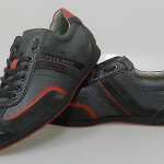 Hugo Boss Men’s Sneakers Stiven US Charcoal Black Red [50250296-010]