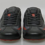 Hugo Boss Men’s Sneakers Stiven US Charcoal Black Red [50250296-010]