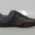 Hugo Boss Men’s Sneakers Stiven US Charcoal Black Red [50250296-010]