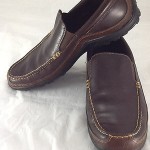 mens COLE HAAN Dark Brown Leather Loafers, sz 8.5M
